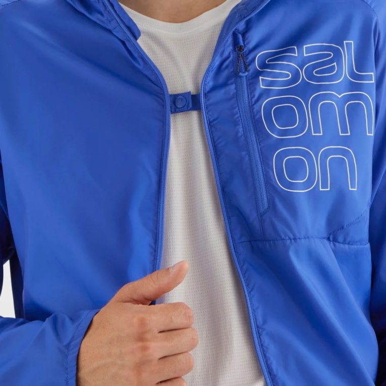Salomon Bonatti Cross Men's Windbreaker Blue | CA 85Z49